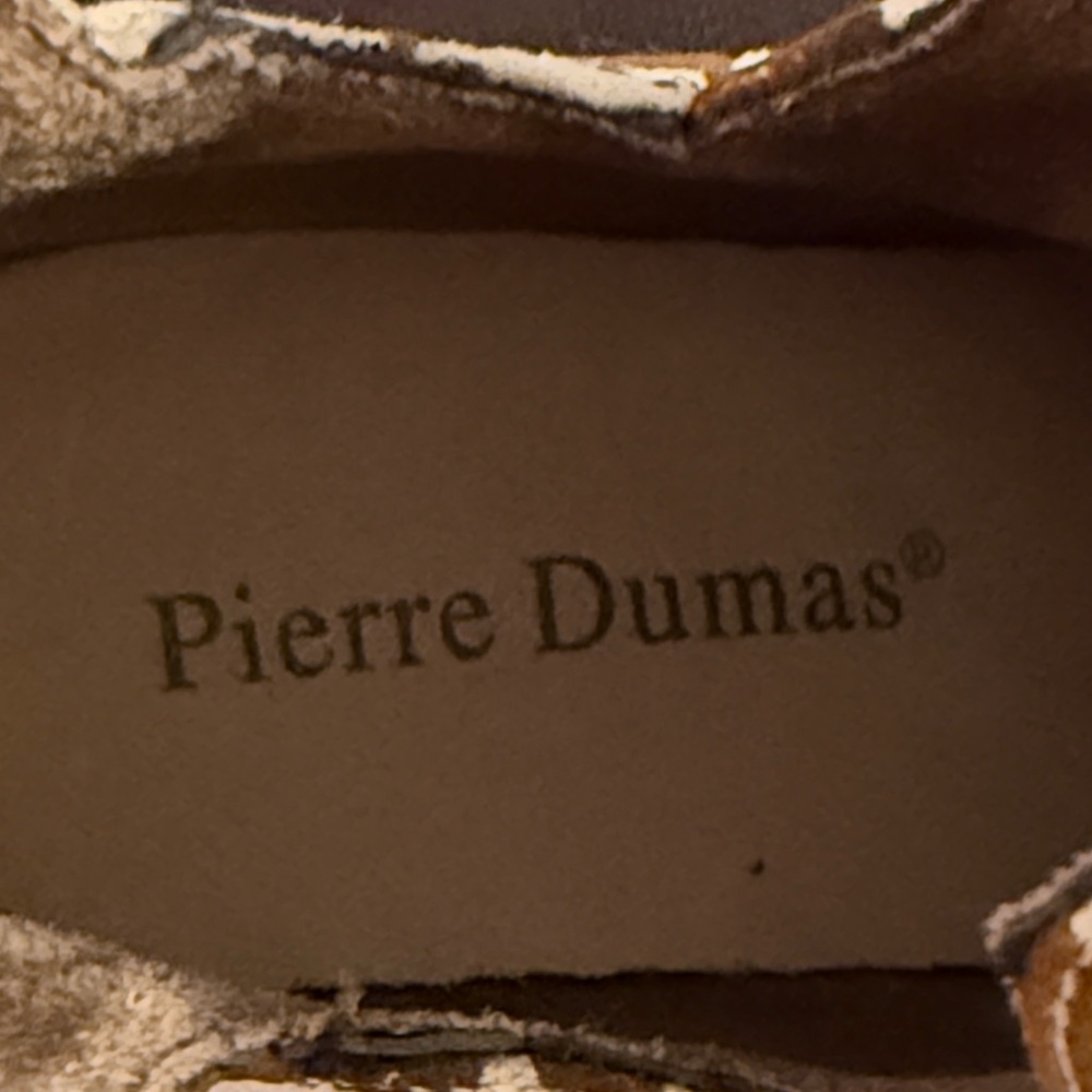 Pierre Dumas Tan Ankle Women’s Boots Cow Print Size 9 - Picture 12 of 12